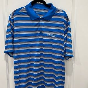 Nike Dri-Fit golf shirt. Wore one day to golf.